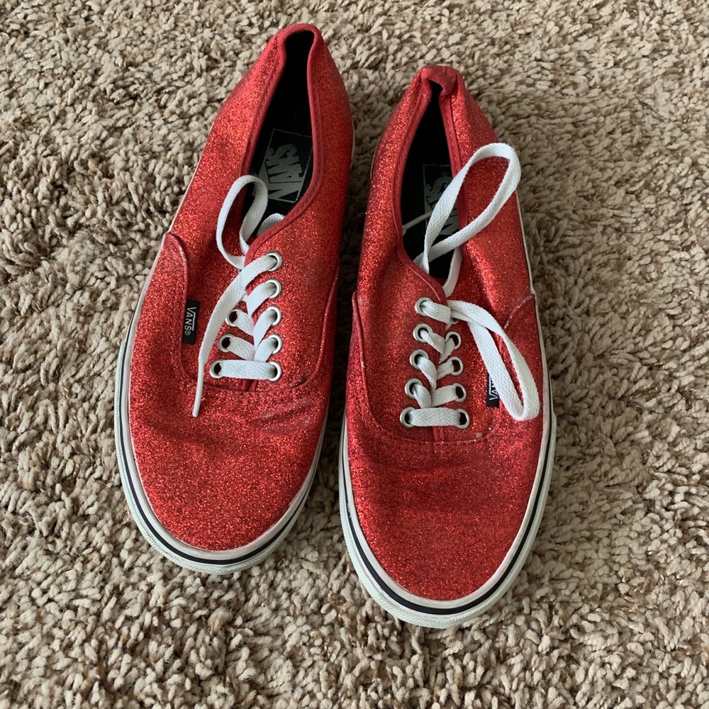 Sparkly red Vans